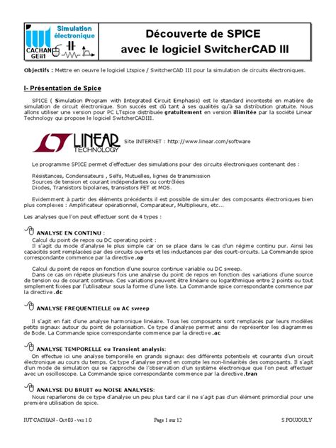 Image result for LTspice Tutorial PDF