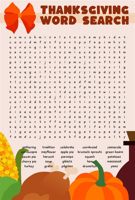 Hard Thanksgiving Word Search - 11 Free PDF Printables | Printablee