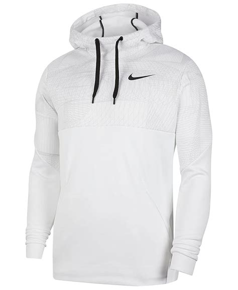 Nike Men's Fashion Pullover Athletic Therma Hoodie (M) White : Amazon ...