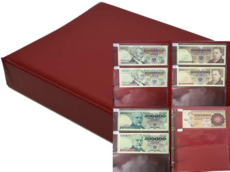 Set of Polish banknotes in a binder - 10-2 Million Zlotych 1975-1993 ...