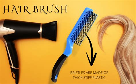 Buy Kaiv Hair Brush Flat In Blue Color with Black Rubber Grip Online at ...