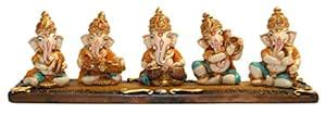 Buy Madg Religious Idols of Ganesha playing Musical Instruments (H:7 cm ...