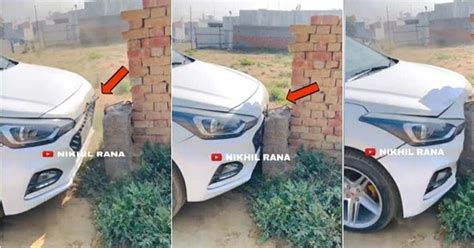 Shocking- Man Bangs His Hyundai i20 Into Wall Purposefully » Car Blog India