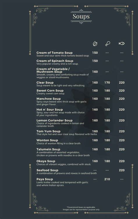Sip & Dine - Menu