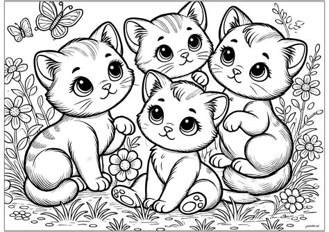 Cat Coloring Page Printable - Furtive Printable