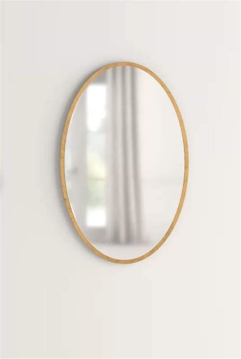 Gold Oval Shape Wall Mirror – Accent Mirror