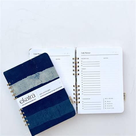 Handcrafted Daily Planner - A5 Wire Bound Journal | Printed Fabric ...