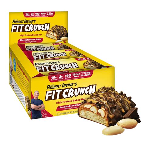 FITCRUNCH High Protein Snack Bar by Robert Irvine, Chocolate Peanut ...