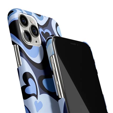Y2K Blue Meltdown Hearts Phone Cover | Matte Case – Boujee