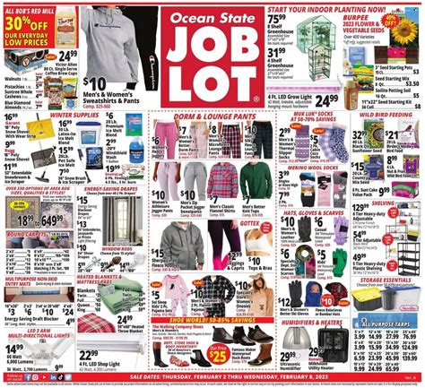 Ocean State Job Lot (CT, MA, ME, NH, NJ, NY, RI, VT) Weekly Ad Flyer Specials February 2 to ...