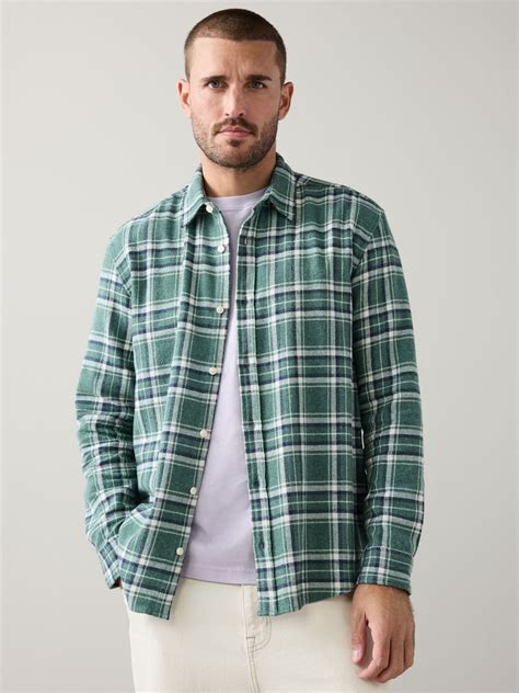 Buy Green/White Signature Long Sleeve Check Shirt from Next India