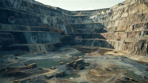Height View of An Open Pit Mining Site 32518614 Stock Photo at Vecteezy