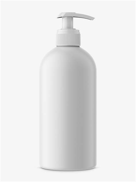 Universal matt bottle with pump mockup - Smarty Mockups