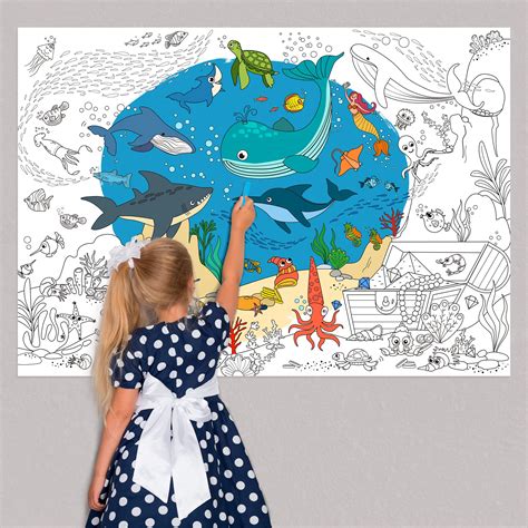 Buy Giant Coloring s for Kids Adults 46.8 x 34.8 Inch Extra Large ...