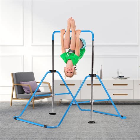ZENOVA Foldable Gymnastics Bars for Home, Adjustable Height Equipment ...