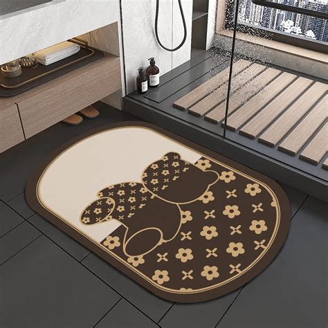 Cute Bath Mat Super Absorbent Quick Dry 20"x32" Rubber Backed Washable ...