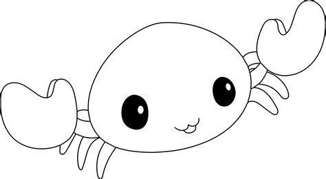 Cute Crab Coloring Pages