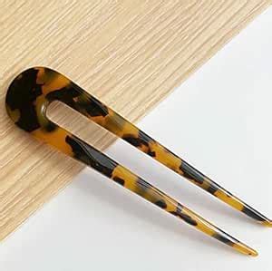 Buy MIZORRI French Hair Fork Tortoise Shell U Shape Updo Hair Pins ...