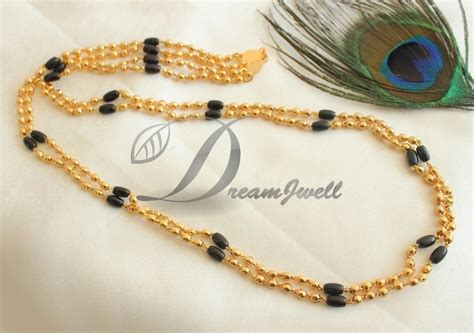 Gold Tone double layer karimani mala/Chain DJ24830 – dreamjwell