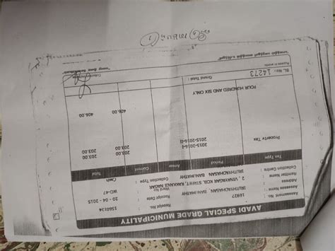 Avadi Municipality — Kindly correct our House Addresses in the Tax receipt