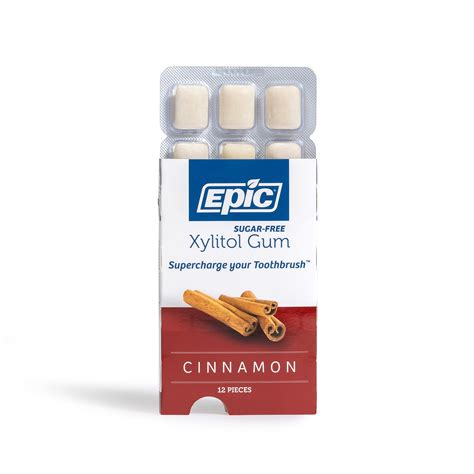 Epic Xylitol Chewing Gum - Sugar Free & Aspartame Free Chewing Gum ...