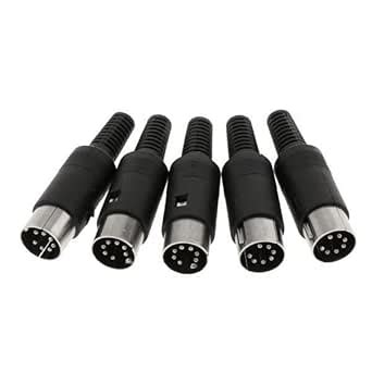 CALANDIS™ 2xDIN Mini Pin Male Plug Audio Jack Connector for Keyboard ...