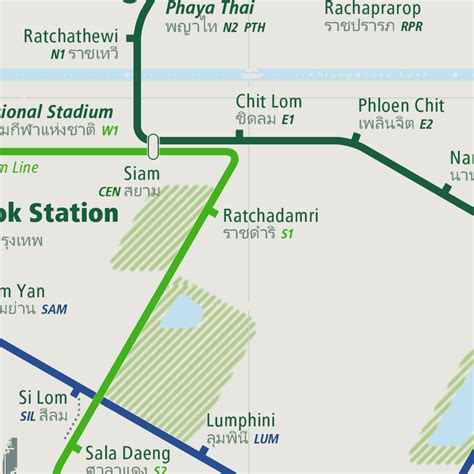 Bangkok Rail Map - City train route map, your offline travel guide