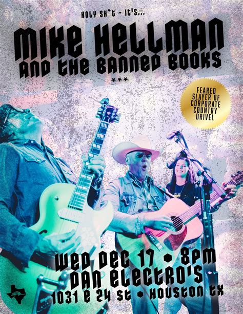 MIKE HELLMAN and the BANNED BOOKS at Dan Electro’s, Dan Electros ...