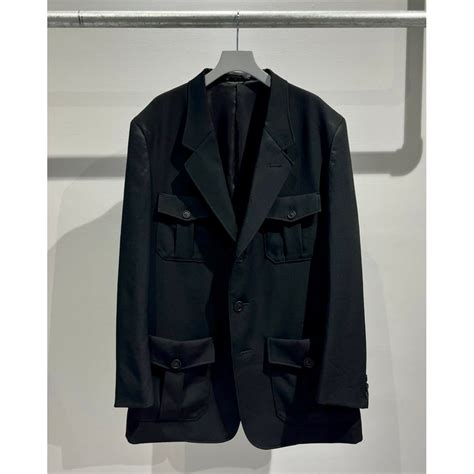 Y's for men GABARDINE 4-POCKET 3-BUTTON JACKET（BLACK） | MAROON WEBSTORE