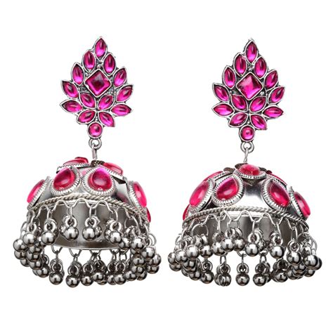Shining Diva Fashion Latest Stylish Oxidised Jhumka Earrings for Women ...