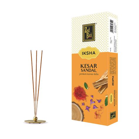 Zed Black Iksha Kesar Sandal Incense Sticks Pack of 1 Agarbatti Stick