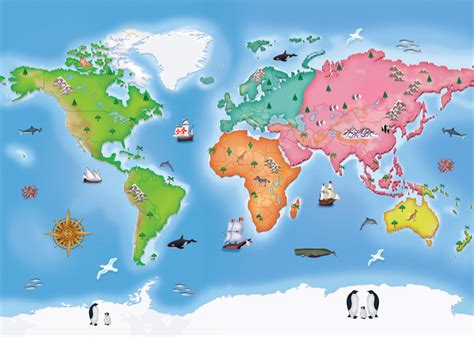 World Map Clear Image for Kids 的图像结果