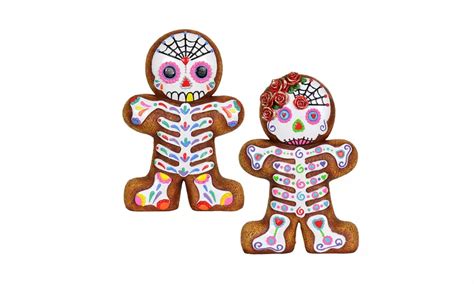 Sugar Skull Statues (Set of 2) | Groupon Goods