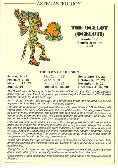 Aztec Zodiac Symbols - Zodiac Elements Explained