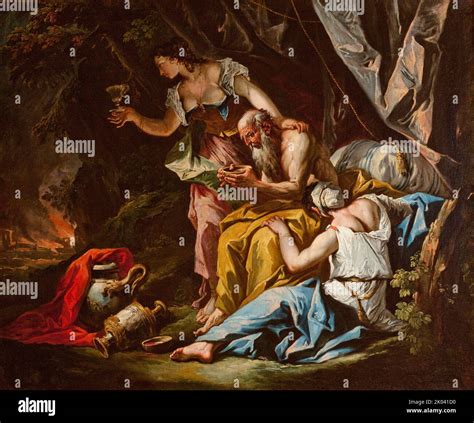 Lot and his Daughters, 1735-1739. Found in the collection of the Muzeum ...