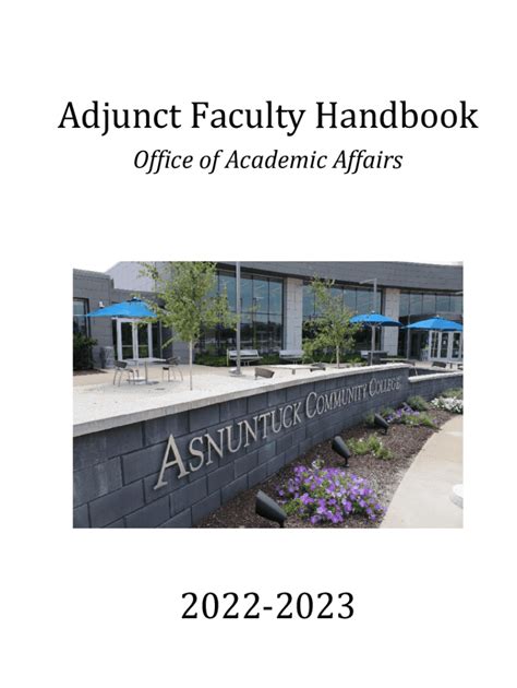 Fillable Online Academic Success Center Student Staff Handbook Welcome ...