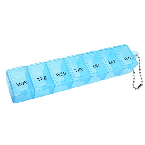 Buy Pill Box Organiser 7 Day One Time a Day Pill Dispenser Storage Case ...
