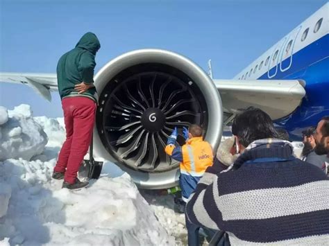 Indigo Has To Ground Its Flight For Checks After It Gets Stuck In Snow ...