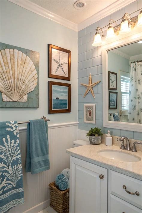 Pin by GABBY J on HOME in 2025 | Coastal bathroom decor, Coastal ...