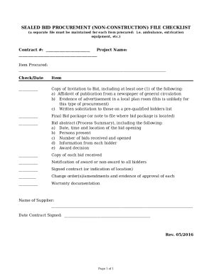 Image result for Procurement Checklist Template