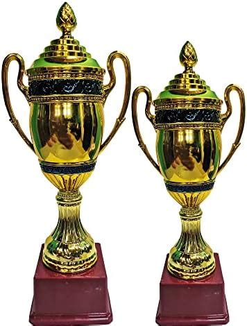 Bareeze Pure Black Trophy Set of 3 27" Inch/24 Inch/21 Inch Metal ...