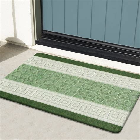 Prime Linens Non Slip Door Mat Indoor - Easy Washable Small Geomatric ...