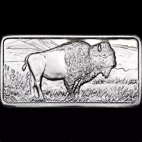 10 oz Silver Buffalo Bar Highland Mint - Allgood Coin