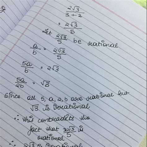 Prove that two root three divided by three plus two is irrational ...