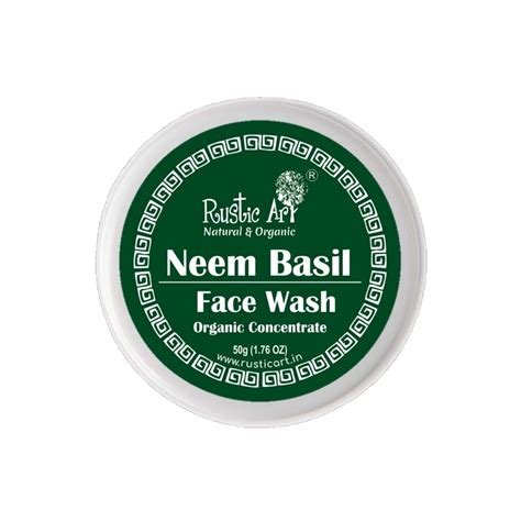 Rustic Art Organic Neem Basil Face Wash Concentrate | SLS & Paraben ...