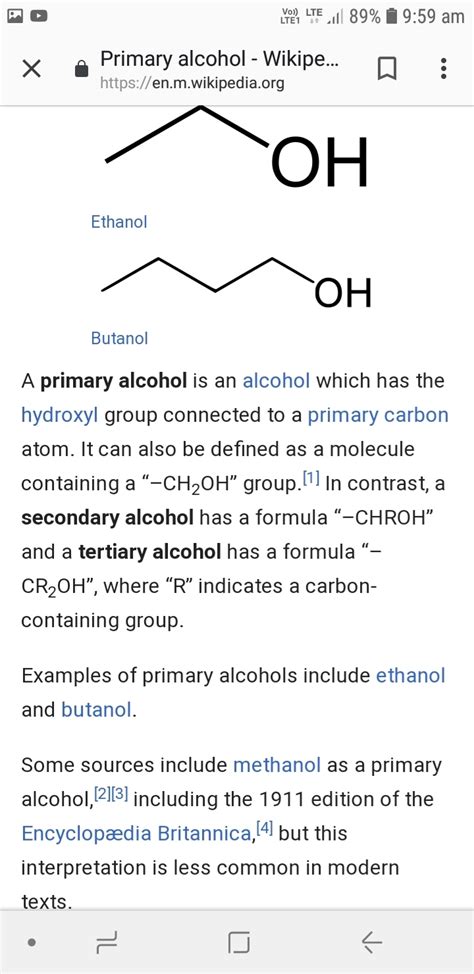 Define primary secondry and tertiary alcohols with examples - Brainly.in