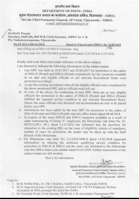 Filling up of HSG-I & HSG-II Vacancies [AP Circle]