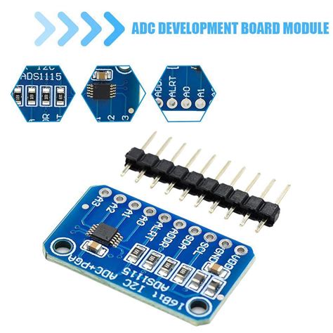 I2C ADS1115 ADS1015 Módulo ADC 4 Canal com | Ubuy India