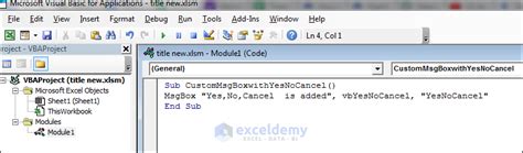 Image result for How to Call a MsgBox in VBA Code