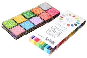 worison 20 Multicolor Ink pad for Finger Painting, Craft Stamps, DIY ...